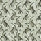 Green hand drawn plesiosaur dinosaur seamless pattern. Gender Neutral Jurassic fossil silhouette for baby nursery