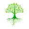 Green hand tree for nature help group