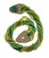 Green handmade weaved beads