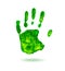 Green handprint