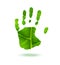 Green handprint