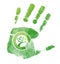 Green handprint eco, bio