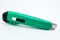 Green handy cutter with sharp metal blade