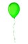 Green happy holiday air flying balloon isolated on white