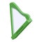Green harp icon, isometric style