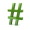 Green hashtags icon