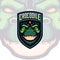Green Head Crocodile Emblem Vector Mascot