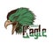 Green Head Eagle Vector Art