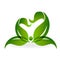 Green healthy life logo