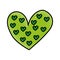 green heart love romance passion decoration element style