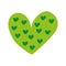 Green heart love valentine celebration passion