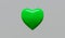 Green heart on white background valentine`s day medicinal medicine health beat