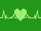 Green heartbeat background