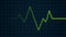 Green heartbeat pulse on cardiogram screen, EKG ECG cardio healthcare concept