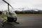 Green Helicopter on Runway in Seward Alaska