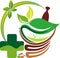 Green herbal logo