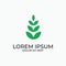 Green herbal plantation logo tree or nutrition or eco icon for health herbal life or vegetarian