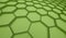 Green hexagonal cell background