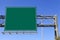 Green highway sign