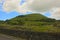 A green hill in the farmlands of the Azores