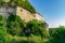 The green hill garden backside of the Castle district in Veszprem, Hungary