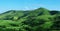 Green hill panorama view