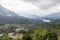 Green hills and mountains in the Hill Country around Nuwara Eliya in Central Sri Lanka