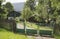 Green holiday house and fence in Sinaia mountain resort