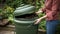 Green Home Composting: Enriching Soil with Organic Waste in Garden Composter, Kitchen waste Eco-Friendly Recycling, Earth Day