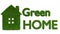 Green home icon - ecology house concept