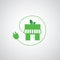 Green home power efficiency icon