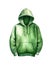 Green hoodie isolated on white background.