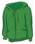 A green hoody vector or color illustration