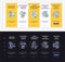 Green hotel features onboarding vector template