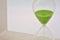 Green hourglass, counting time