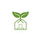 green house leaf agriculture logo and icon