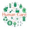 Green Human care concept