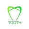 Green human tooth logo design