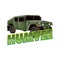 Green Humvee Vector with Text