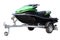 Green hydrocycle on the automobile trailer