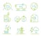 Green hydrogen production collection. Editable vector illustration