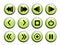 Green icon buttons