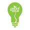 Green Idea Light Bulb Leaf Icon