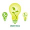 Green Idea Plant Light Bulb