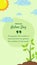 Green Illustrated Arbor Day Greetings and Planting Quote Instagram Story