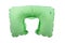 Green inflatable neck pillow