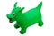 Green inflatable toy dragon