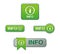 Green info buttons