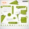 Green infographic timeline elements / template