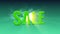 Green inscription SALE. Animated green background with light source and clouds
